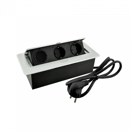 Удлинитель AQ PLUG-X H1 горизонтальный 3xSCHUKO алюминий