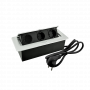 Удлинитель AQ PLUG-X H1 горизонтальный 3xSCHUKO алюминий