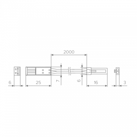 Кабель соединительный MiniAmp, AQ, L-2000