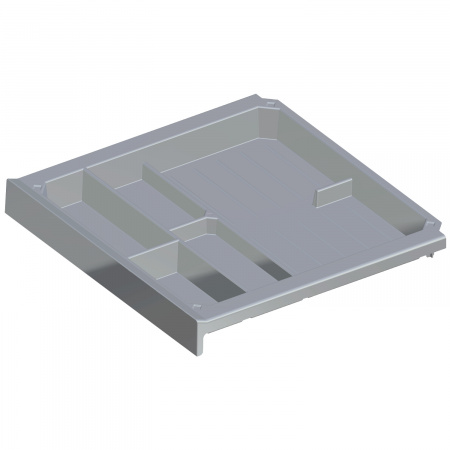 Лоток для канцелярских принадлежностей SmarTray Plastic, H40 мм, пластик, цвет под алюминий