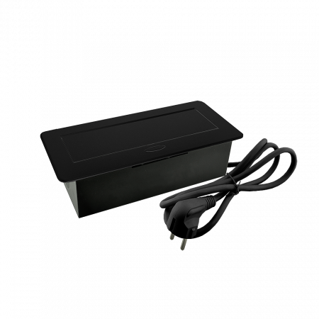 Удлинитель AQ PLUG-X H2 горизонтальный 2xSCHUKO 1xUSB А 1xUSB C черный