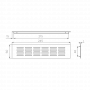 Решетка вентиляционная AQ VENTA 60*245 алюминий