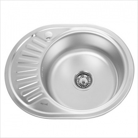 Мойка врезная мал.овал SINKLIGHT 5745 P 0.8/160 1P, пол.