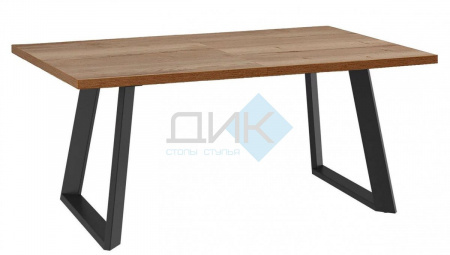 Стол DikLine ZL160 Дуб галифакс (160(205)х900(ЛДСП EGGER)/Опоры черные