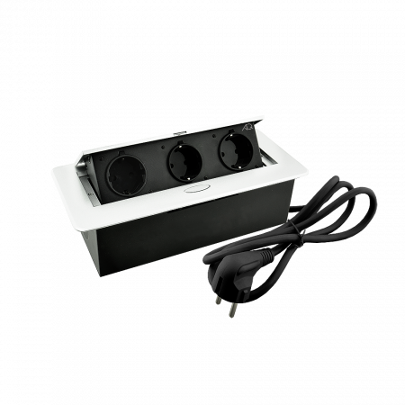 Удлинитель AQ PLUG-X H1 горизонтальный 3xSCHUKO белый
