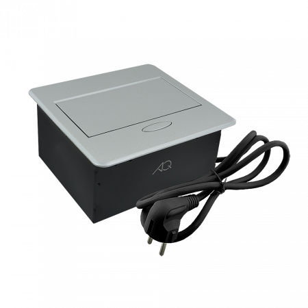 Удлинитель AQ PLUG-X H3 горизонтальный 1XSCHUKO, 1XUSB А, 1XUSB C, алюминий
