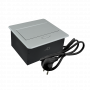 Удлинитель AQ PLUG-X H3 горизонтальный 1XSCHUKO, 1XUSB А, 1XUSB C, алюминий