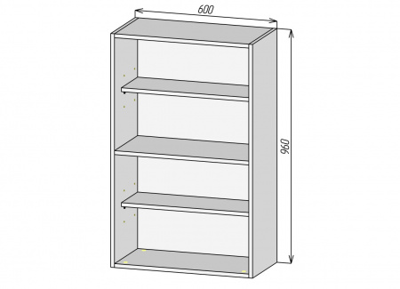 Кухонный корпус ВМГ600х960 (4уп)