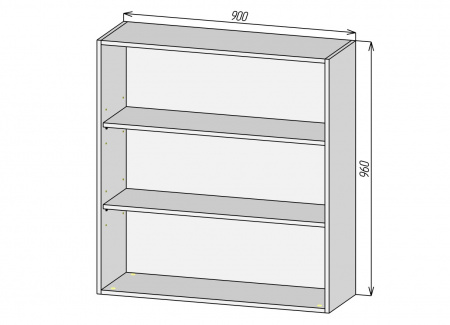 Кухонный корпус ВМП900х960мм (3уп)