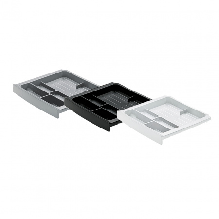 Лоток для канцелярских принадлежностей SmarTray Plastic, H40 мм, пластик, цвет под алюминий