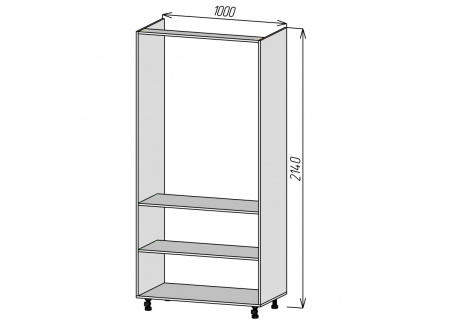 Кухонный корпус ПК1000х2140мм (3уп)