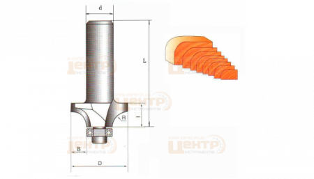 1017 Фреза STRONG кромочная калевочная с нижним подшипником 6-19-6 R-3