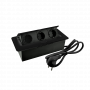 Удлинитель AQ PLUG-X H1 горизонтальный 3xSCHUKO черный
