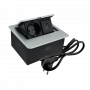 Удлинитель AQ PLUG-X H3 горизонтальный 1XSCHUKO, 1XUSB А, 1XUSB C, алюминий