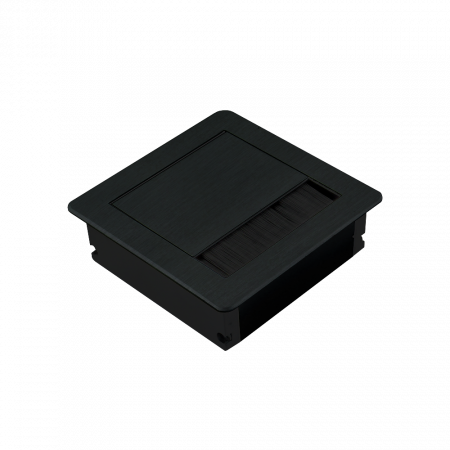 Пропуск для кабеля AQ PASS 80*80 черный брашированный