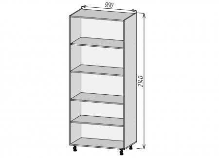 Кухонный корпус ПП900х2140мм (3уп)