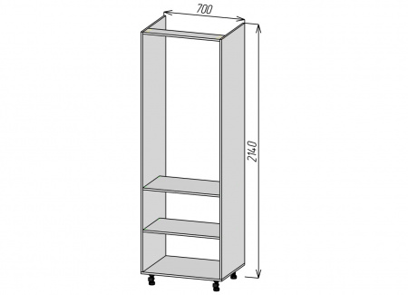 Кухонный корпус ПК700х2140мм (2уп)