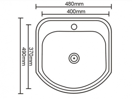 Мойка врезная SINKLIGHT4947 0.8/180 1P декор